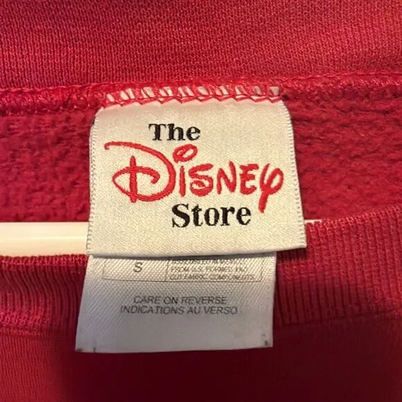 Vintage 1990s The Disney Store Mickey Mouse Sweatshirt Red Unixex Small - Picture 3 of 7